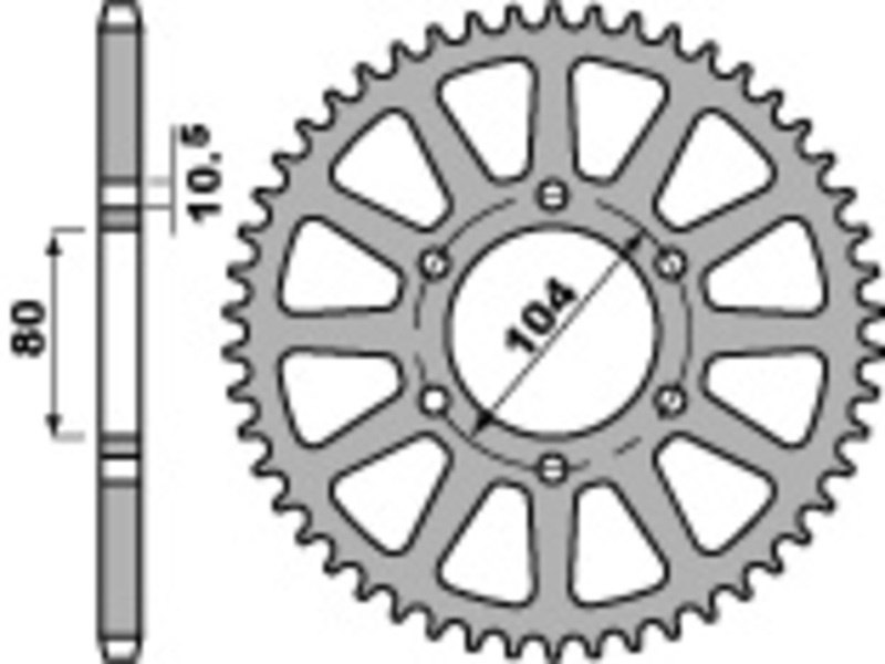PBR ピービーアール Steel Standard Rear Sprocket