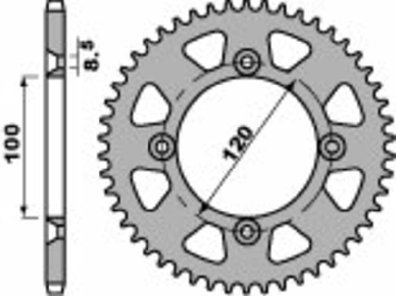 PBR ピービーアール スチール製スタンダードリヤスプロケット RM 80 BIG WHEELS 21／18 STD 17／14 85 19／16 YZ LW SUZUKI スズキ YAMAHA ヤマハ ドリブンスプロケット・リアスプロケット 駆動系