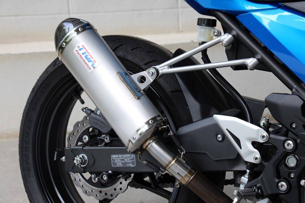 TYGA PERFORMANCE タイガパフォーマンス サイレンサー オーバル、カーボンエンドキャップ、no fittings Ninja 400 KAWASAKI カワサキ 補修・汎用サイレンサー マフラー