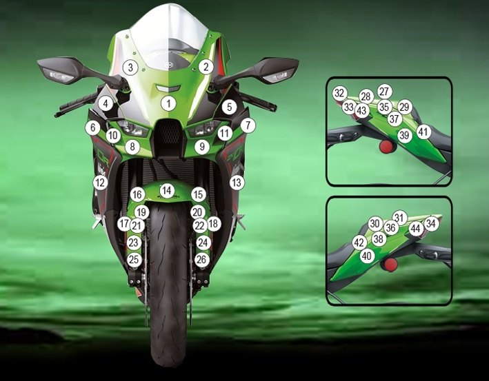 EAZI-GUARD イージーガード 車種別ストーンチッププロテクションフィルム ZX-10R KAWASAKI カワサキ プロテクションフィルム・保護フィルム 外装 カラー：マットサーフェス（艶なし） 34,988円