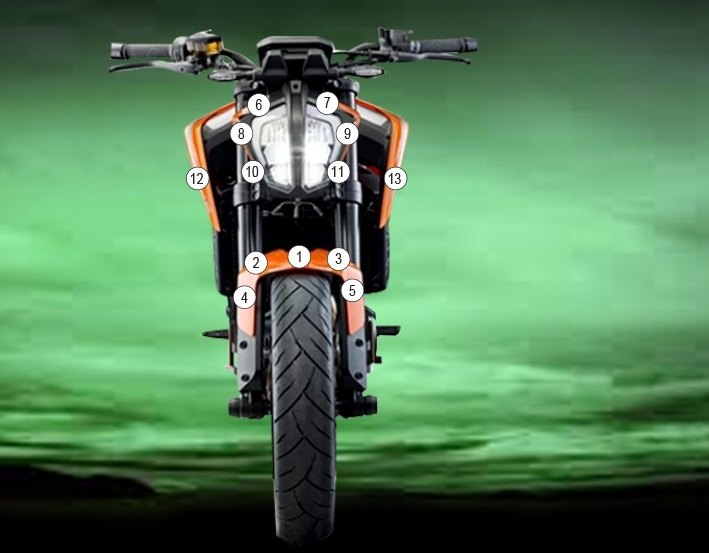 EAZI-GUARD イージーガード 車種別ストーンチッププロテクションフィルム 890 Duke KTM プロテクションフィルム・保護フィルム 外装 カラー：グロスサーフェス（艶あり）