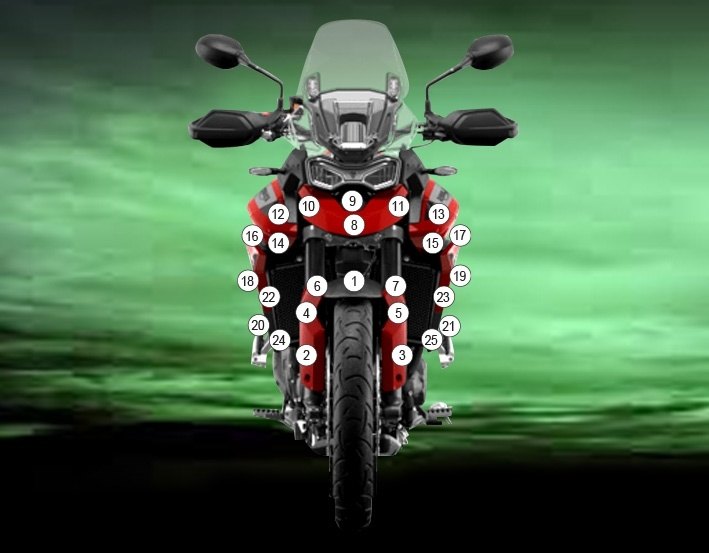 EAZI-GUARD イージーガード 車種別ストーンチッププロテクションフィルム Tiger 900 GT TRIUMPH トライアンフ プロテクションフィルム・保護フィルム 外装 カラー：グロスサーフェス（艶あり）