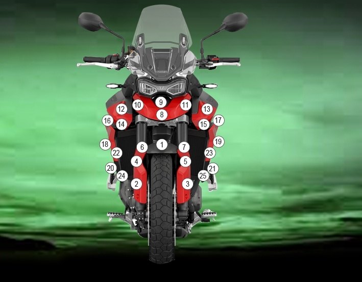 EAZI-GUARD イージーガード 車種別ストーンチッププロテクションフィルム Tiger 850 Sport TRIUMPH トライアンフ プロテクションフィルム・保護フィルム 外装 カラー：グロスサーフェス（艶あり）