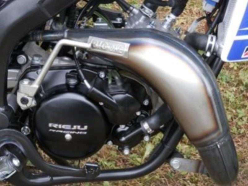 BIG ONE ビッグワン RAW エキゾースト ライン スチール パイプ／ブラック アルミニウム サイレンサー CABALLERO 50 MOTARD FANTIC ファンティック チャンバー マフラー