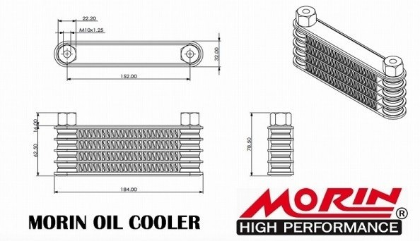 MORINモーリンOILCOOLINGKITKAWASAKIKSRMIDDLEMOUNTINGBody:Silver/Sieve:Blue/Pole:BlackKSR110