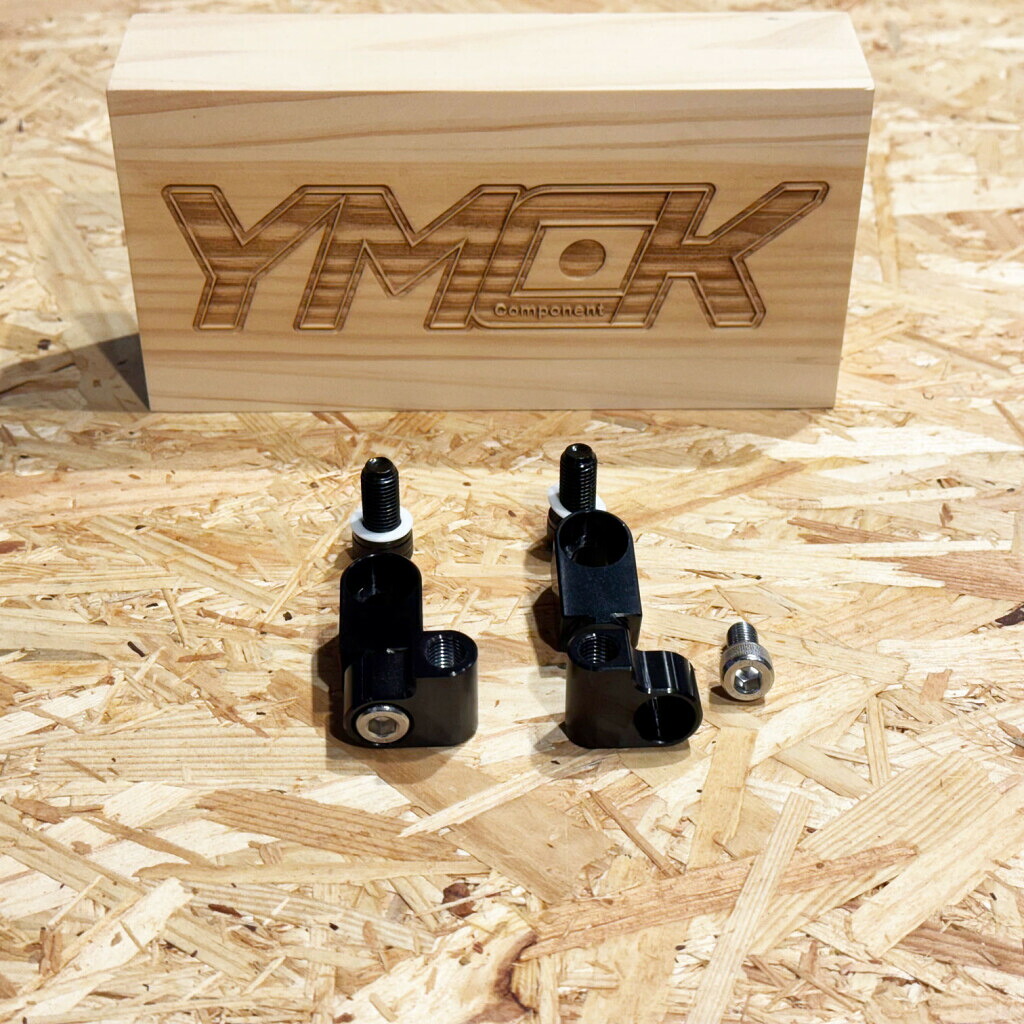 YMCK ヤマック ローマウントミラーアダプター【右逆ネジセット】 MT-10 MT-09 XSR900 BOLT Rスペック XSR700 SR400 YAMAHA ヤマハ ミラーアダプター ハンドル