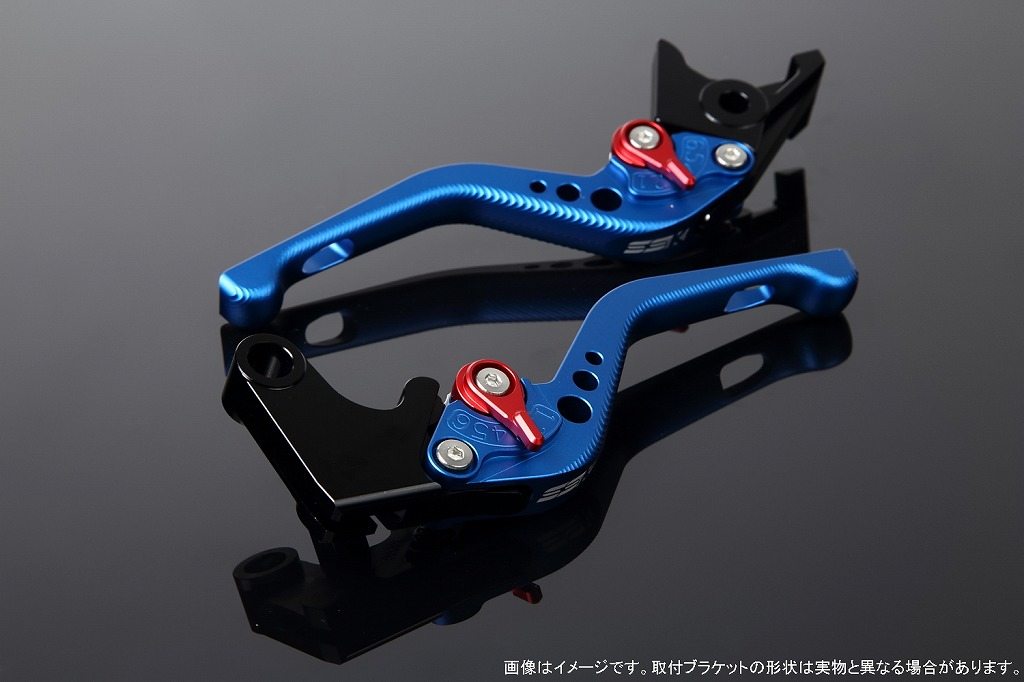 SPEEDRA スピードラ アルミビレットアジャストレバーセット 3Dショート HYPERMOTARD1100 [ハイパーモタード] EVO S DUCATI ドゥカティ ブレーキ・クラッチレバーセット ハンドル周辺パーツ ハンドル レバー本体カラー：マットブルー / アジャスターカラー：マットレッド