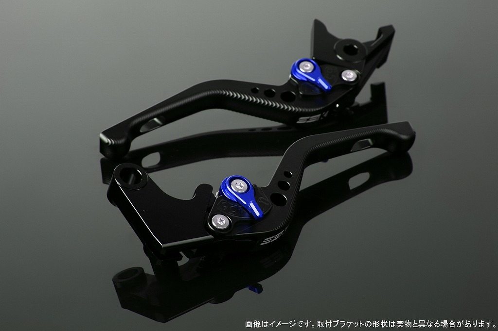 SPEEDRA スピードラ アルミビレットアジャストレバーセット 3Dショート HYPERMOTARD1100 [ハイパーモタード] EVO S DUCATI ドゥカティ ブレーキ・クラッチレバーセット ハンドル周辺パーツ ハンドル レバー本体カラー：マットブラック / アジャスターカラー：マットブルー