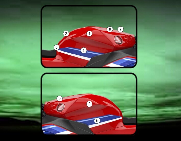 EAZI-GUARD イージーガード PPF FULL TANK PROTECTION CBR600RR HONDA ホンダ プロテクションフィルム・保護フィルム 外装 カラー：グロスサーフェス (艶あり)｜ウェビック　店