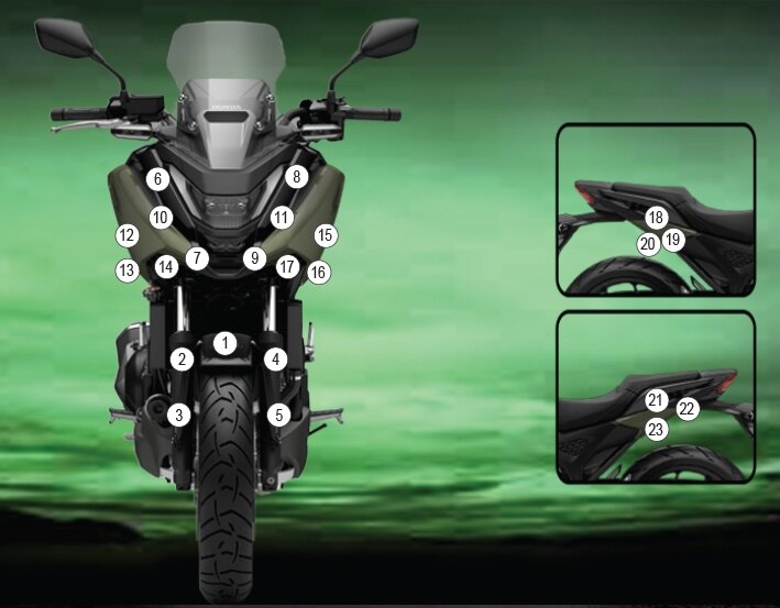 EAZI-GUARD イージーガード 車種別ストーンチッププロテクションフィルム NC750X HONDA ホンダ プロテクションフィルム・保護フィルム 外装 カラー：マットサーフェス (艶なし)
