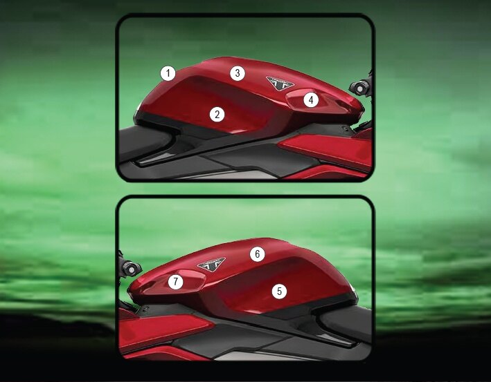 EAZI-GUARD イージーガード PPF FULL TANK PROTECTION Daytona 660 TRIUMPH トライアンフ プロテクションフィルム・保護フィルム 外装 カラー：マットサーフェス (艶なし)