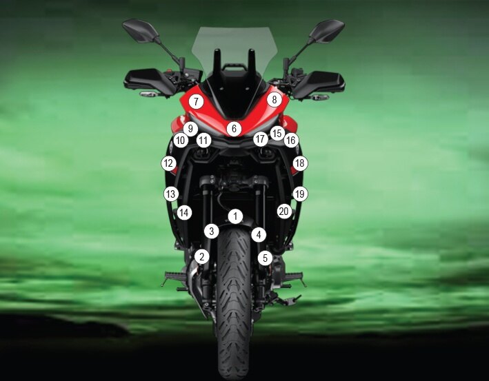 EAZI-GUARD イージーガード 車種別ストーンチッププロテクションフィルム Tracer 7 GT YAMAHA ヤマハ プロテクションフィルム・保護フィルム 外装 カラー：グロスサーフェス (艶あり)