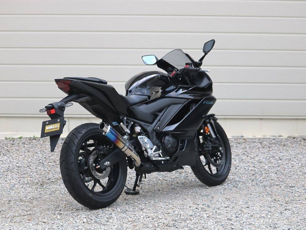 WR’S ダブルアールズ リアエキゾースト スリップオンマフラー S.O.Vショート MT-25 YZF-R25 YAMAHA ヤマハ マフラー サイレンサータイプ：焼き色チタン