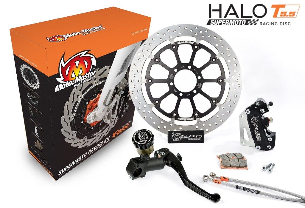 MOTOMASTER モトマスター スーパーモト 320mm Halo T-フローティング レーシング コンプリート強化キット CC 250 Fi ES 2T 4T EN 125 144 F 300 450 530 MX TM その他ブレーキパーツ ブレーキ