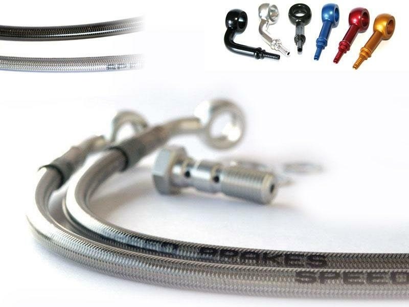 TECNIUM テクニウム SPEEDBRAKES Aviation Brake Hose Carbon／Blue Banjo NINJA ZX-10 R