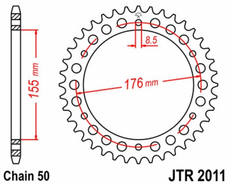 JT SPROCKETS JTスプロケット スチール製リアスプロケット スタンダード 2011 - 530 1050 Tiger Sport TRIUMPH トライアンフ ドリブンスプロケット・リアスプロケット 駆動系