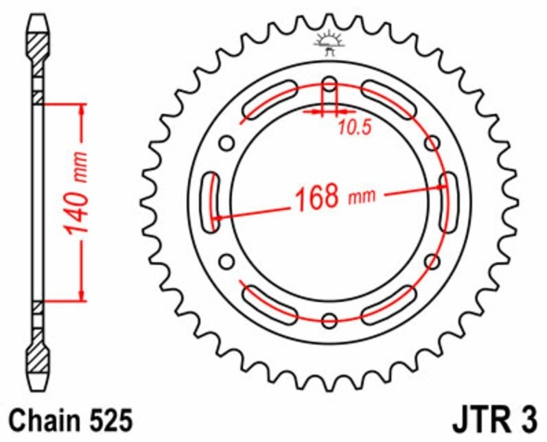 JT SPROCKETS JTスプロケット スチール製リアスプロケット スタンダード 3-525 F650 GSJTR3.41 for 10.5mm bolts GS SE BMW ドリブンスプロケット・リアスプロケット 駆動系