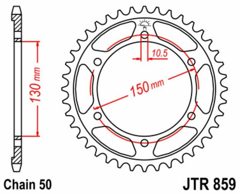 JT SPROCKETS JTスプロケット スチール製リアスプロケット スタンダード 859 - 530 FZS600 Fazer SP YAMAHA ヤマハ ドリブンスプロケット・リアスプロケット 駆動系