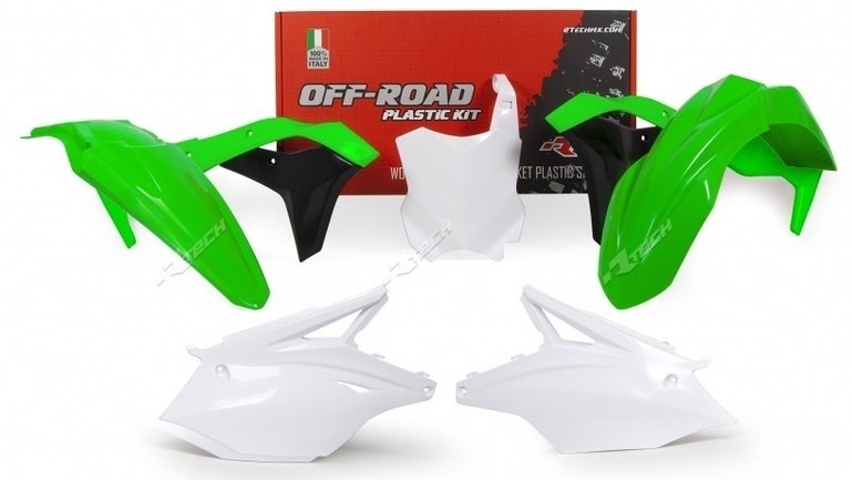 RACETECH レーステック プラスチックキット OEM カラー (2017) グリーン／ホワイト／ブラック カワサキ KX250F KX 250 F KAWASAKI フルカウル・外装セット カウル関連 外装