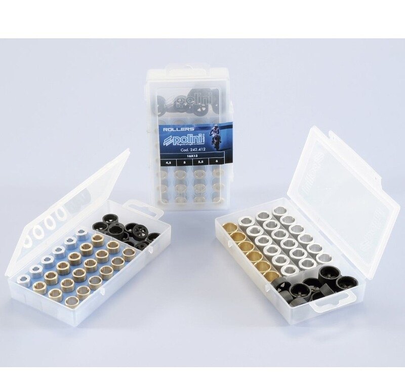 Polini ポリーニ ローラーボックス 16x13mm 3，5-4-4，5-5gr - 24個入り ウエイトローラー スクーター駆動系 駆動系