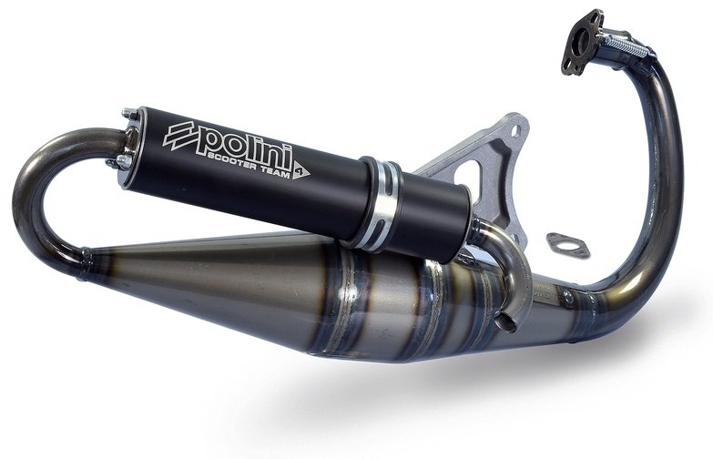 Polini ポリーニ Team 4 フルエキゾーストシステム - ブラックアルミニウム Piaggio FLY 50 2T TYPHOON E2 E3 E4 SPECIAL EDITION ZIP DD DT E1 FAST RAIDER RST SP RUNNER BLACK SOUL FI POGGIALI PURE JET INJ LTD PUREJET RACE SC50 SIMONCEL STALKER NAKED X XR