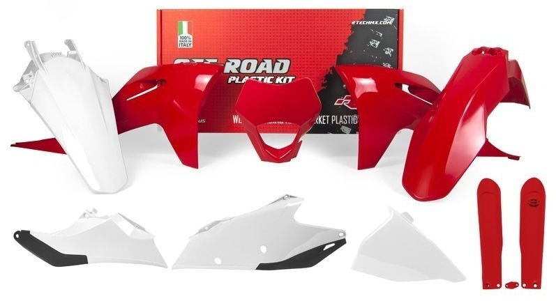 RACETECH レーステック プラスチックキット レッド/ホワイト Gas EC/EC-F EC 250 F 300 350 GASGAS ガスガス フルカウル・外装セット カウル関連 外装|ウェビック 店