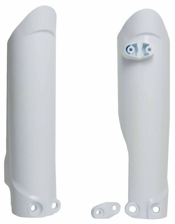RACETECH レーステック Fork Protectors White Replica - KTM／Husqvarna TC 65 SX MC HUSQVARNA ハスクバーナ KTM GASGAS ガスガス フォークガード 外装