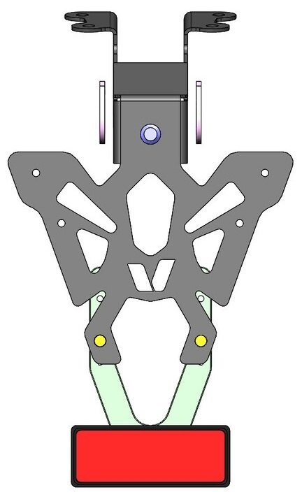 V PARTS ブイパーツ フェンダーレスキット ブラック Yamaha MT-07 ABS MOTO CAGE TRACER 700 YAMAHA ヤマハ ナンバープレートホルダー 外装