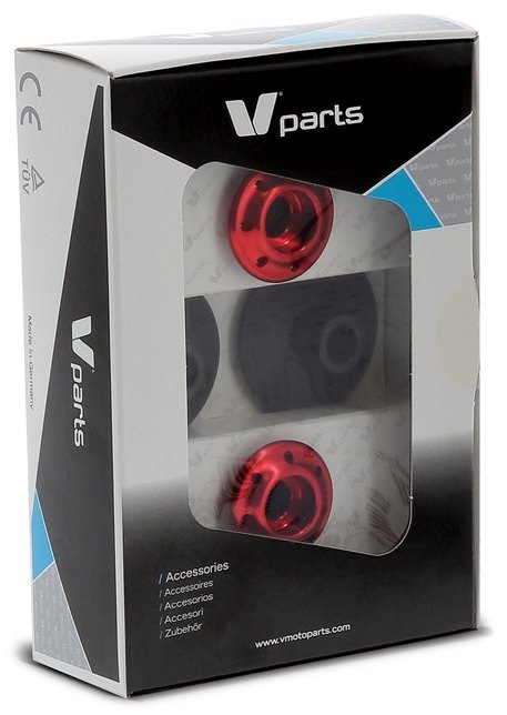 V PARTS ブイパーツ ボビン M8x1，25 レッド スタンドフック フレーム