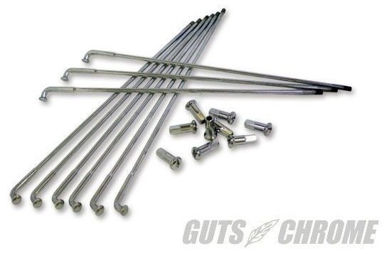 GUTS CHROME ガッツクローム 18インチドロップセンターリム スポークセット HARLEY-DAVIDSON ハーレーダビッドソン スポーク・ニップル ホイール関連 足回り｜ウェビック　店