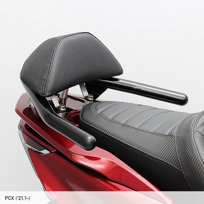 楽天市場】PCX PCX150 PCX160 PCX HYBRID バックレスト(ブラック)＋
