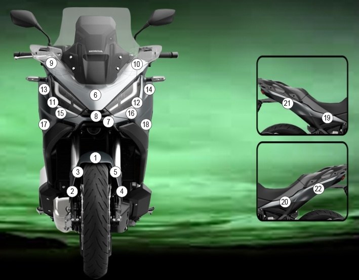 EAZI-GUARD イージーガード 車種別ストーンチッププロテクションフィルム NT1100 HONDA ホンダ プロテクションフィルム・保護フィルム 外装 カラー：グロスサーフェス（艶あり）