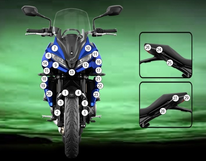 EAZI-GUARD イージーガード 車種別ストーンチッププロテクションフィルム TIGER SPORT 660 TRIUMPH トライアンフ プロテクションフィルム・保護フィルム 外装 カラー：グロスサーフェス（艶あり）