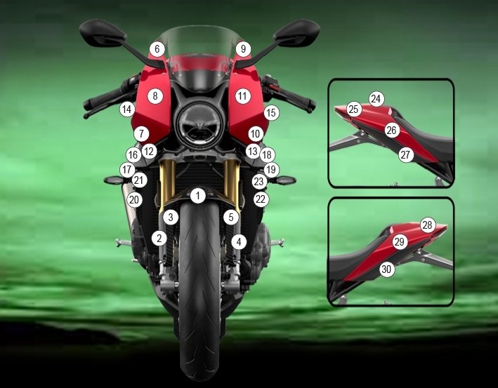 EAZI-GUARD イージーガード 車種別ストーンチッププロテクションフィルム SPEED TRIPLE 1200 RR TRIUMPH トライアンフ プロテクションフィルム・保護フィルム 外装 カラー:マットサーフェス(艶なし)