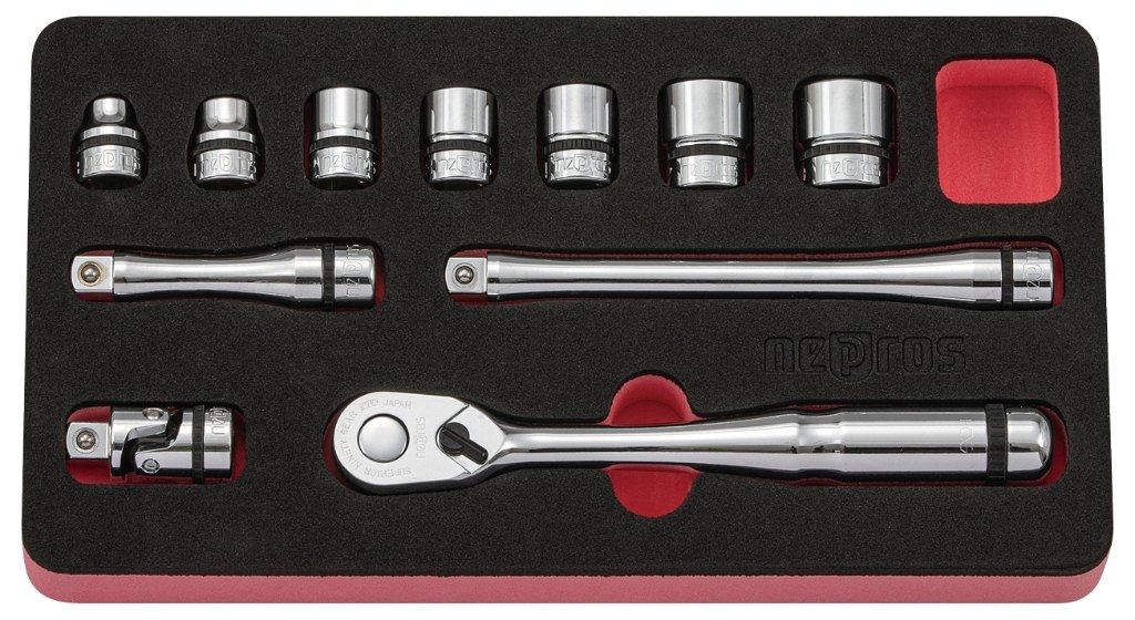KTC Nepros ネプロス 9.5sq.ソケットレンチセット[11点] セット工具｜ウェビック　店