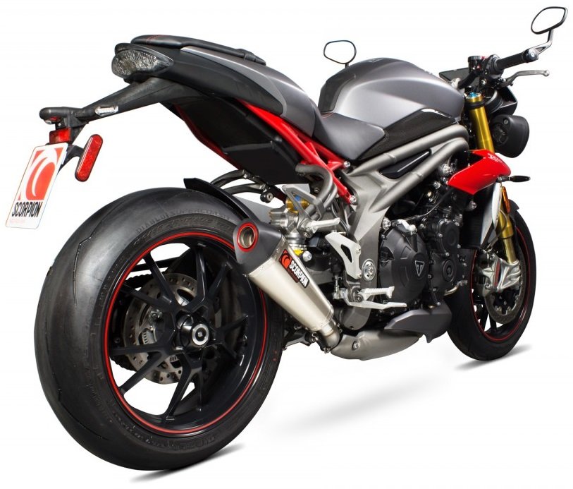 SCORPION スコーピオン セルケトテーパー スリップオンマフラー Speed Triple 1050 R TRIUMPH トライアンフ マフラー|ウェビック 店