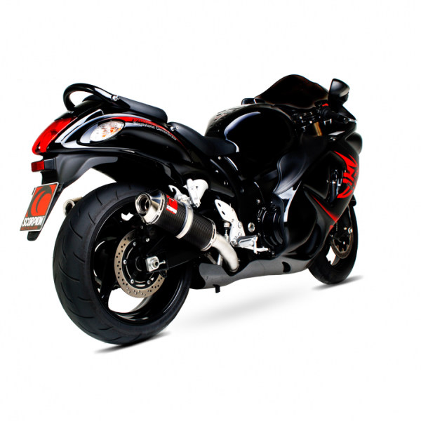 SCORPION スコーピオン カービンオーバル ツイン スリップオンマフラー GSX1300R Hayabusa SUZUKI スズキ マフラー｜ウェビック　店
