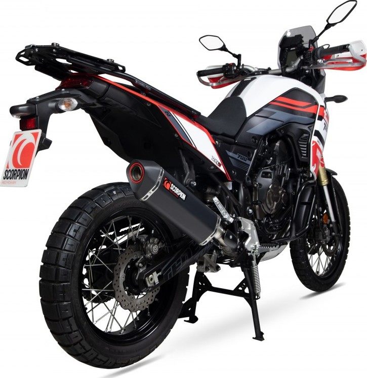 SCORPION スコーピオン セルケトパラレル スリップオンマフラー Tenere 700 YAMAHA ヤマハ マフラー サイレンサー素材：ブラックセラミックコート