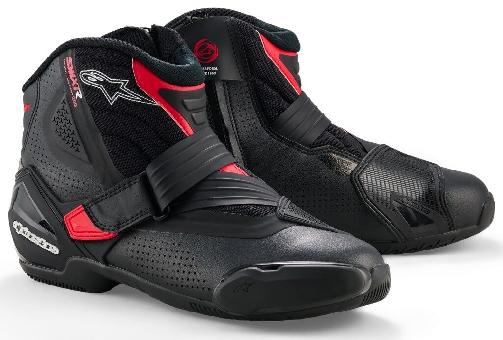 alpinestars アルパインスターズ SMX-1 R v2 VENTED BOOT［ベンディッドブーツ ブラック／レッド］ツーリングブーツ ライディングシューズ フットウェア