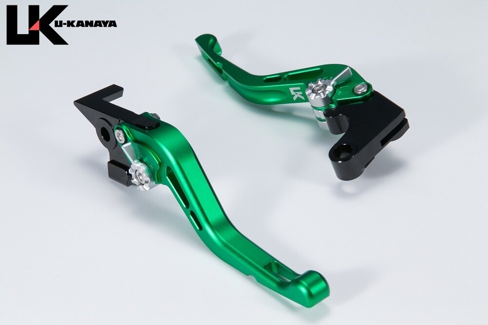 U-KANAYA ユーカナヤ GPタイプ アルミビレットレバーセット マットカラー SPEED TWIN 900 TRIUMPH トライアンフ ブレーキ・クラッチレバーセット ハンドル周辺パーツ ハンドル レバーカラー：マットグリーン / アジャスターカラー：マットオレンジ