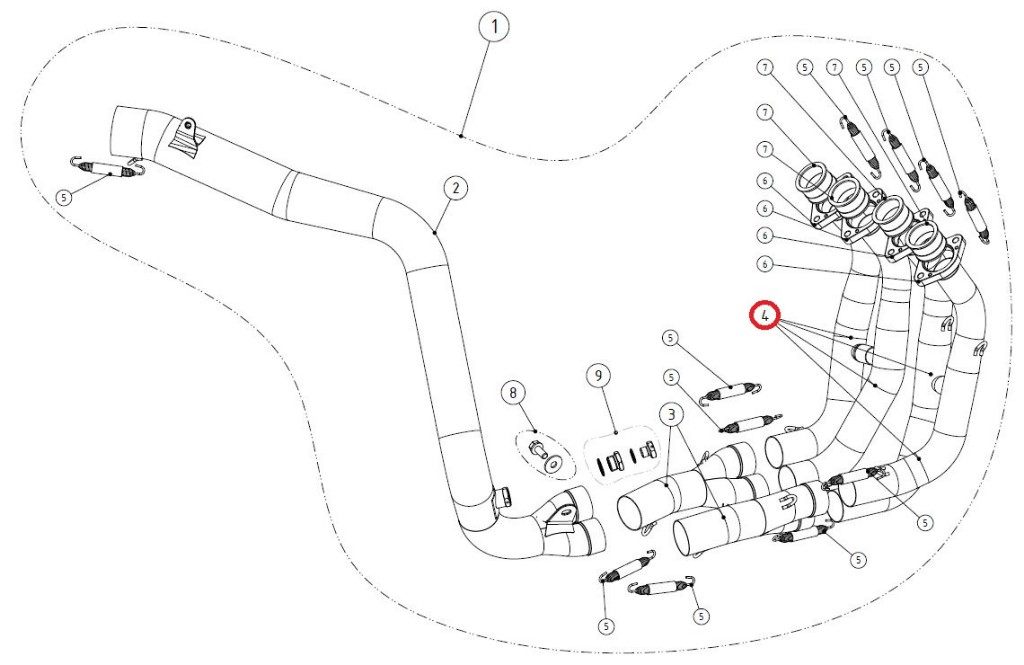 AKRAPOVIC アクラポビッチ 【リペアパーツ】H-H6R11 header ss CBR600RR HONDA ホンダ エキゾーストパイプ マフラー|ウェビック 店