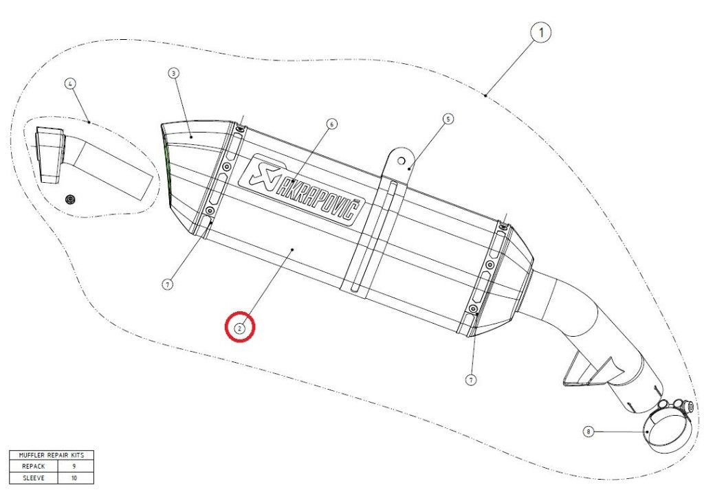 AKRAPOVIC アクラポビッチ 【リペアパーツ】M-HR02902T muffler VFR800X CROSSRUNNER HONDA ホンダ 補修・汎用サイレンサー マフラー|ウェビック 店