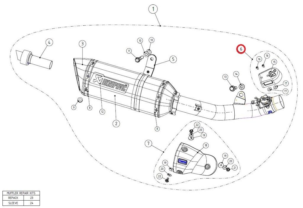 AKRAPOVIC アクラポビッチ 【リペアパーツ】P-HSK8R2 exup valve cover ca w. fitting kit Z800 KAWASAKI カワサキ その他マフラーオプション・補修部品 マフラー