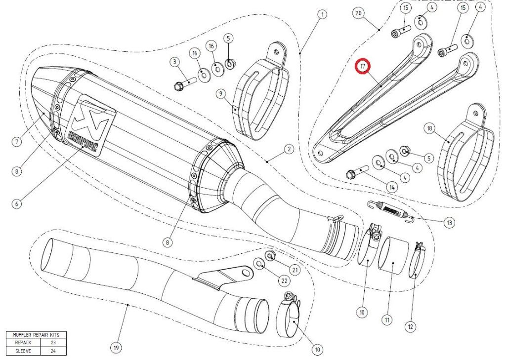 初心者さま専用 AKRAPOVIC アクラポビッチ 【リペアパーツ】P-MBK10R5/A1 mb ca ka zx