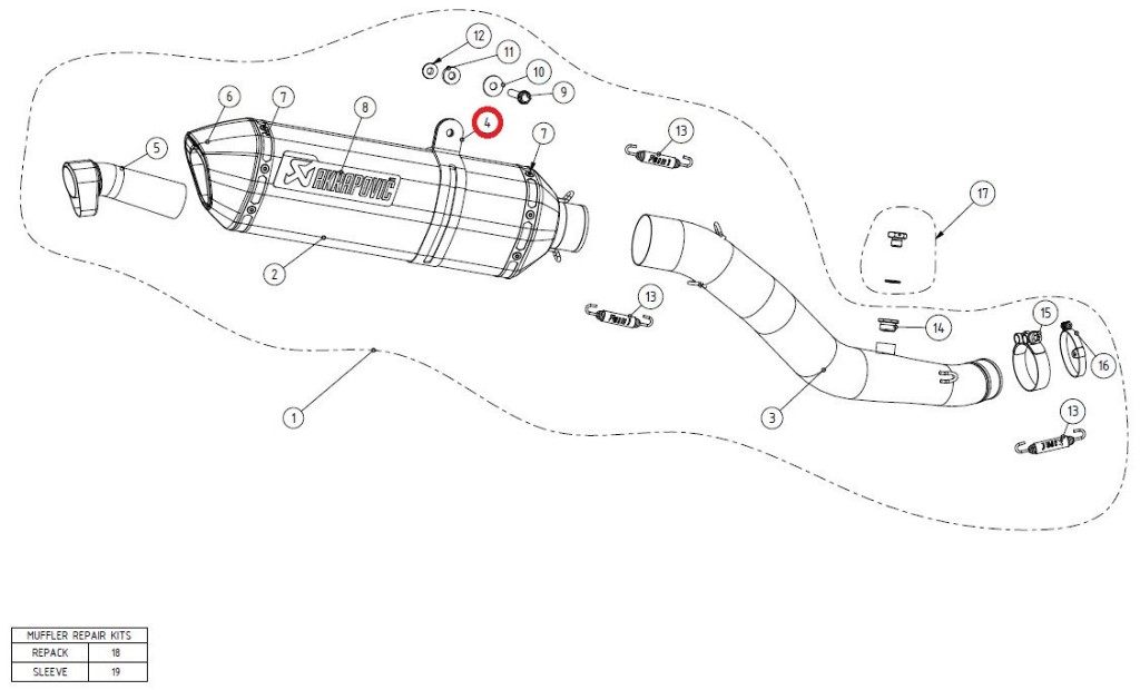 AKRAPOVIC アクラポビッチ 【リペアパーツ】P-MCTZ9 muffler clamp CB600FHORNET CBR600F ZX-10R HONDA ホンダ KAWASAKI カワサキ マフラーステー マフラー