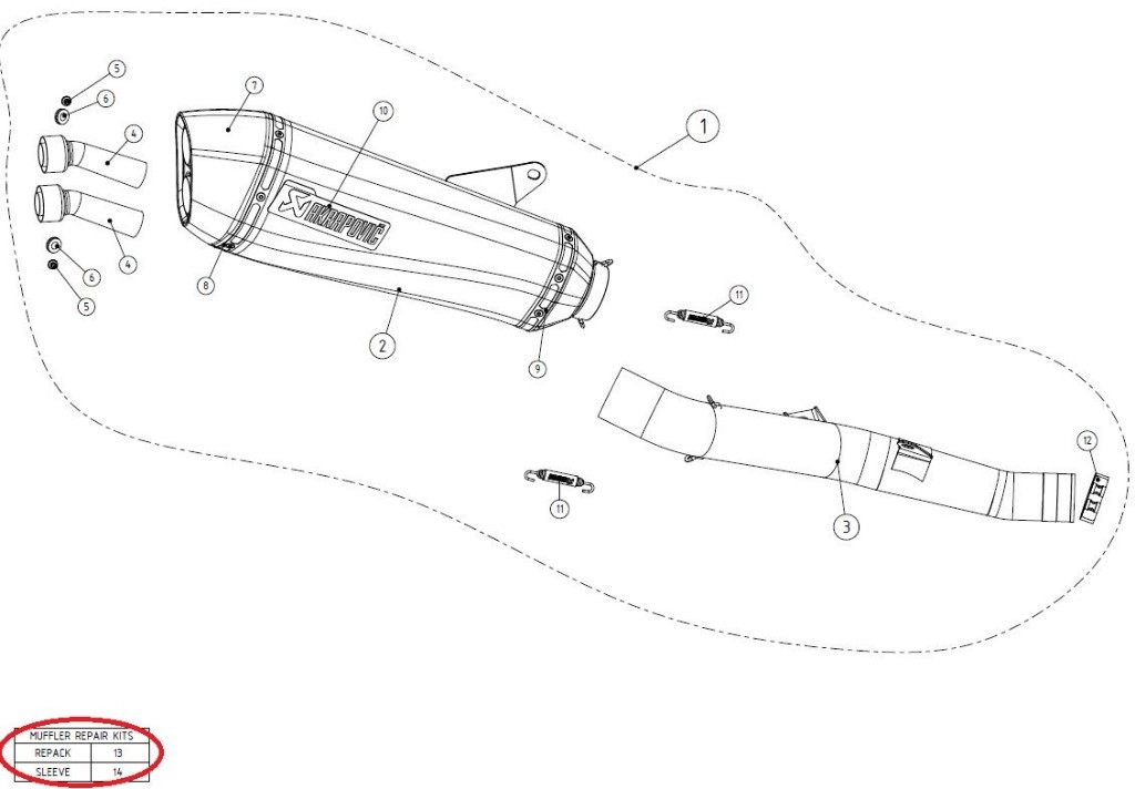 AKRAPOVIC アクラポビッチ 【リペアパーツ】P-RKS424ZAAT400 muffler sleeve kit 1400GTR CONCOURS14 KAWASAKI カワサキ その他マフラーオプション・補修部品 マフラー|ウェビック 店