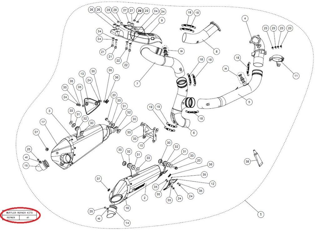 AKRAPOVIC アクラポビッチ 【リペアパーツ】P-RPCK104 muffler repack kit 1199PANIGALE R S 899PANIGALE DUCATI ドゥカティ その他マフラーオプション・補修部品 マフラー