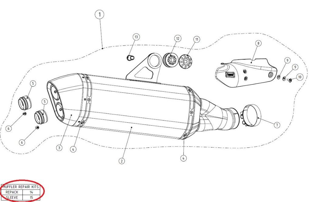 AKRAPOVIC アクラポビッチ 【リペアパーツ】P-RPCK87 repack kit R1200GS ADVENTURE BMW その他マフラーオプション・補修部品 マフラー