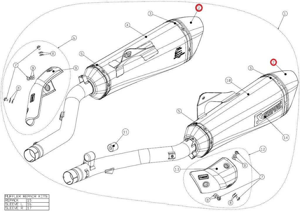 AKRAPOVIC アクラポビッチ 【リペアパーツ】V-EC150 end cap K1600GT K1600GTL BMW マフラーエンドキャップ マフラー
