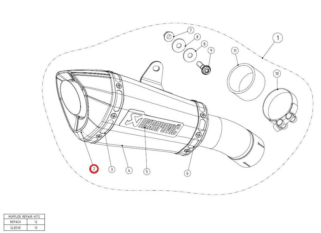 AKRAPOVIC アクラポビッチ 【リペアパーツ】V-EC246 end cap CB1000R GSX-S1000 GSX-S1000F HONDA ホンダ SUZUKI スズキ マフラーエンドキャップ マフラー